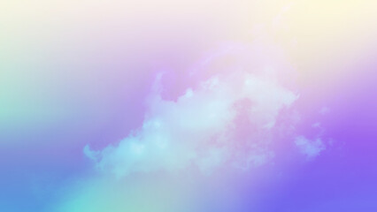beauty sweet pastel soft blue with fluffy clouds on sky. multi color rainbow image. abstract fantasy growing light
