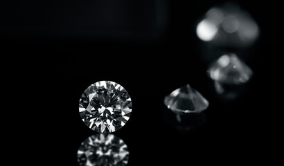 Real diamonds that have been selected are clear and clean.