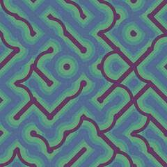 Abstract Geometric Pattern generative computational art illustration