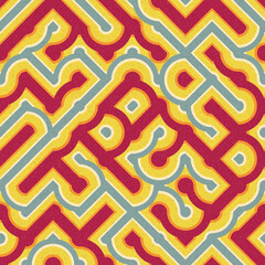 Abstract Geometric Pattern generative computational art illustration