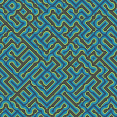 Fototapeta premium Abstract Geometric Pattern generative computational art illustration