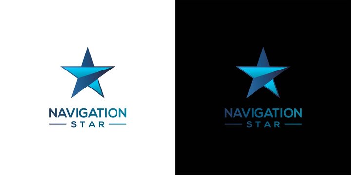 Modern and cool navigation star logo