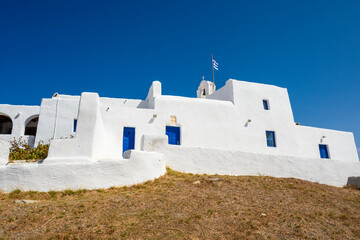 The church of Agios Ioannis Detis in the north western part of Paros, at the rocky coast of...