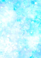 幻想的な水色のふわふわ水彩テクスチャ背景
