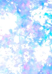 ピンクと水色の淡い水彩テクスチャ背景