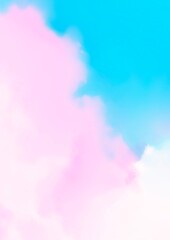 ピンクと水色の淡い水彩テクスチャ背景