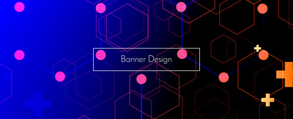 Modern stylish abstract geometric lines and dots elegant banner pattern background