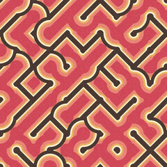 Abstract Geometric Pattern generative computational art illustration
