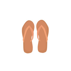Women's summer shoes collection. Top view.  Female flip flops, shoes, sneakers. Hand draw vector illustration
