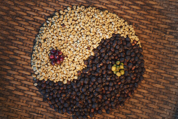 Coffee composition.Coffee beans