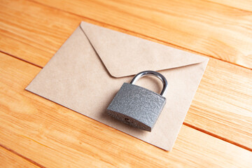 lock and envelope for letter