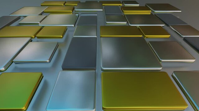 an abstract looped animated background of increasing and decreasing 3D tiles. 3d render