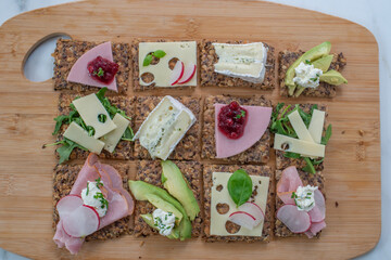 healthy home made crisp rye bread on a table