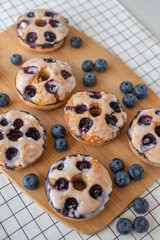sweet home made blueberry donuts