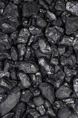 Natural black background of coal. Coal used as an energy resource, burned for the production of electricity and heat. Coal Mine