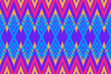 Purple and red color bohemian fabric pattern , for book cover and design cloth of indian style. Tribal design of fabric. Woven pattern fabric design, ikat textile pattern and geomatics design.