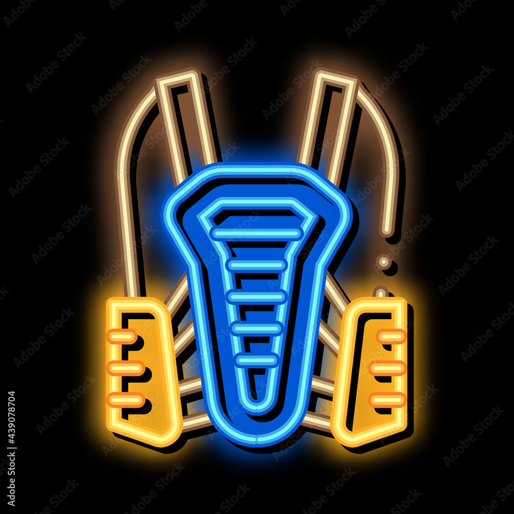 Wall mural driver protective equipment neon light sign vector. Glowing bright icon driver protective equipment sign. transparent symbol illustration