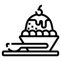 Ice cream line icon