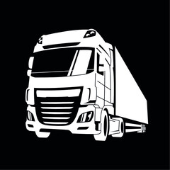 heavy truck isolated on black © Ilya