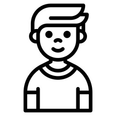 Boy line icon