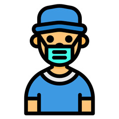 Boy line icon