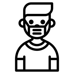 Boy line icon