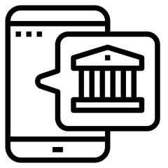 Banking line icon