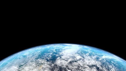 Terre vue depuis l'espace - Illustration 3D © Fox_Dsign