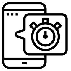 Stopwatch line icon