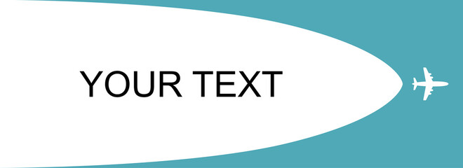 Airplane with advertising banner, aircraft vector illustration