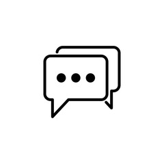 Chat Message Icon line Design Vector