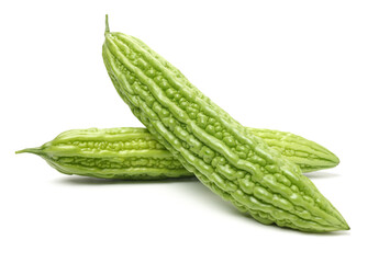 Bitter melon , Bitter gourd on white background