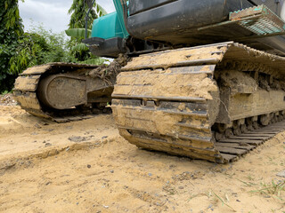 Fototapeta na wymiar bulldozer at work site.