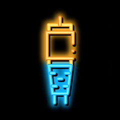 antenna cable neon light sign vector. Glowing bright icon antenna cable sign. transparent symbol illustration