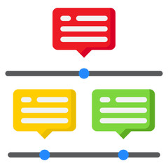 timeline flat style icon