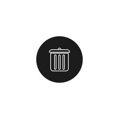Trash Bin Icon. Vector illustration for graphic design, Web, UI, app.
