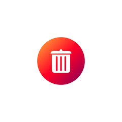 Trash Bin Icon. Vector illustration for graphic design, Web, UI, app.