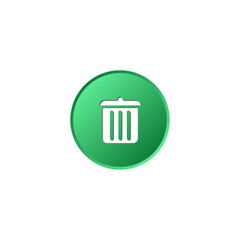 Trash Bin Icon. Vector illustration for graphic design, Web, UI, app.