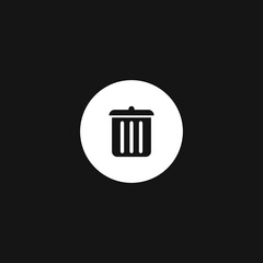 Trash Bin Icon. Vector illustration for graphic design, Web, UI, app.