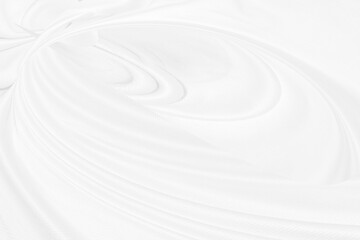 Fototapeta na wymiar Clean woven soft fabric white abstract smooth curve shape decorative fashion textile background