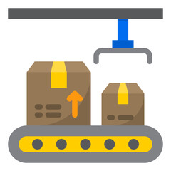 machine flat style icon