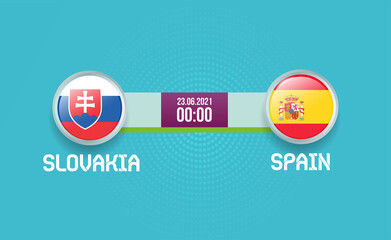 Obraz premium Slovakia-Spain, UEFA European Football Championship 2020, Euro 2020