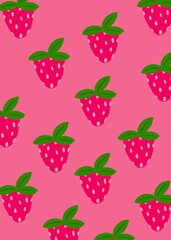 seamless pattern with strawberries