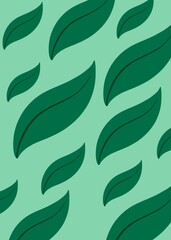 seamless pattern of leaves