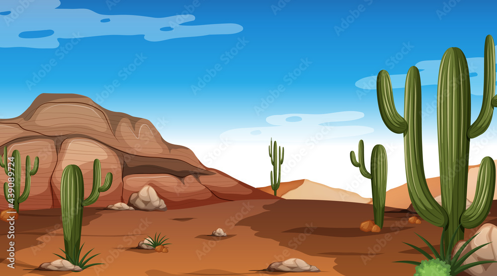 Wall mural desert forest landscape at daytime scene