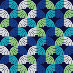 A mosaic of striped geometric figures. Seamless pattern. Design with manual hatching. Textile. Ethnic boho ornament. Vector illustration for web design or print.