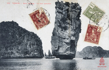Postcard postkarte indochina indochine franciase over 100 years old über 100 Jahre alt briefmarke...