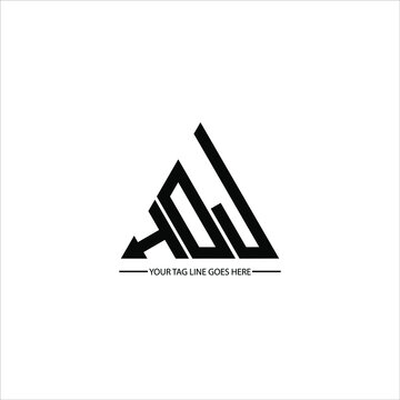 H D J letter logo abstract creative design. H D J unique design