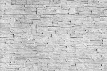 empty white brick wall or gray stones floor and table loft by retro mosaic rough style on top view for texture background and vintage wallpaper or modern interior brickwork to exterior construction
