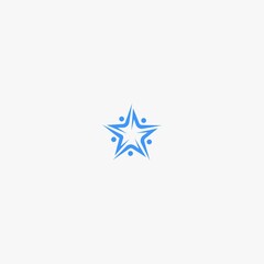 star Community logo design inspiration vector template, Social relationship logo and icon, Adoption care logo concept, Icon symbol
